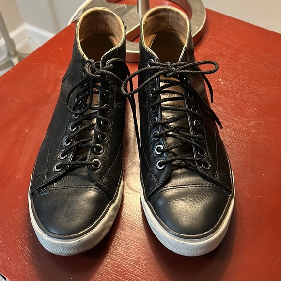 COACH Men’s Hi-Top Lace up Black Sneaker size 41.5 or US 8.5D - Picture 1 of 15